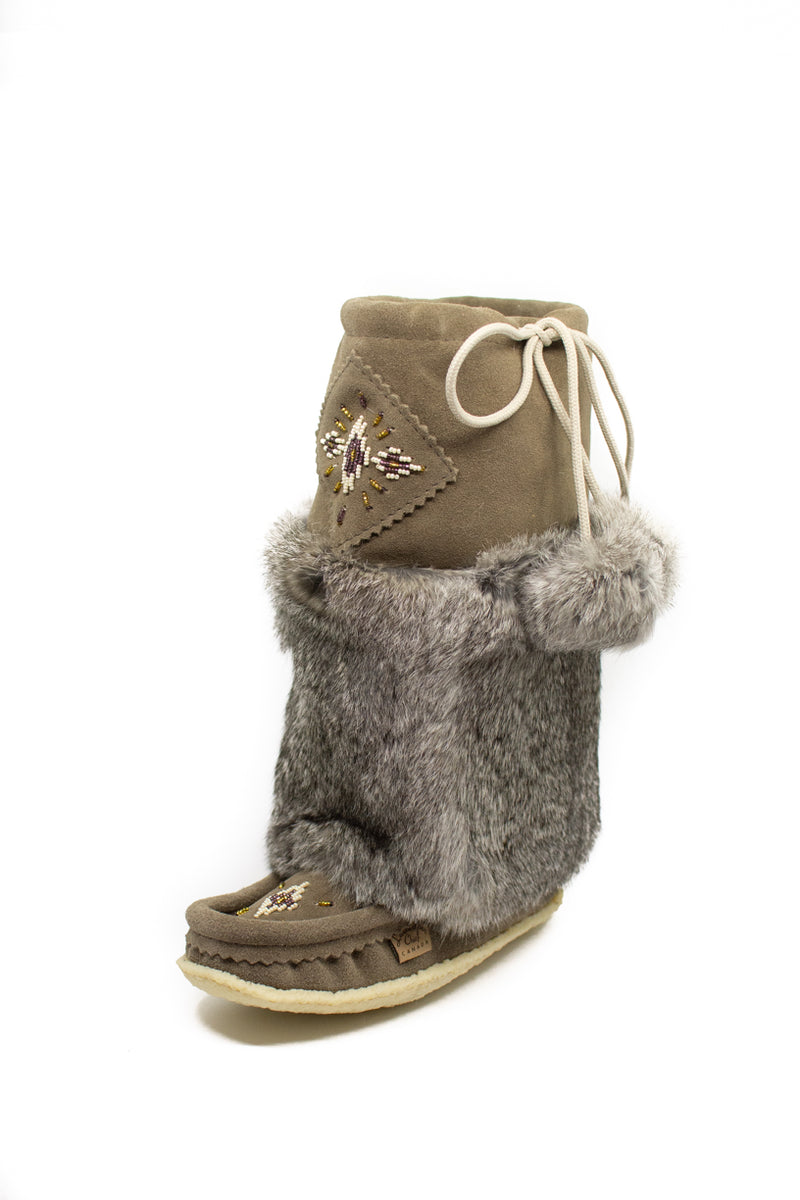 Laurentian Chief | Suede and Rabbit Fur Mukluks 13