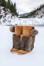 Load image into Gallery viewer, Laurentian Chief | Suede and Rabbit Fur Mukluks 13"