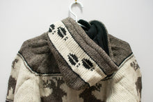 Load image into Gallery viewer, Hand-Knitted Moose Sweater with Hood