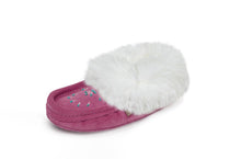 Load image into Gallery viewer, Women&#39;s Laurentian Chief Rabbit Fur and Suede Moccasins
