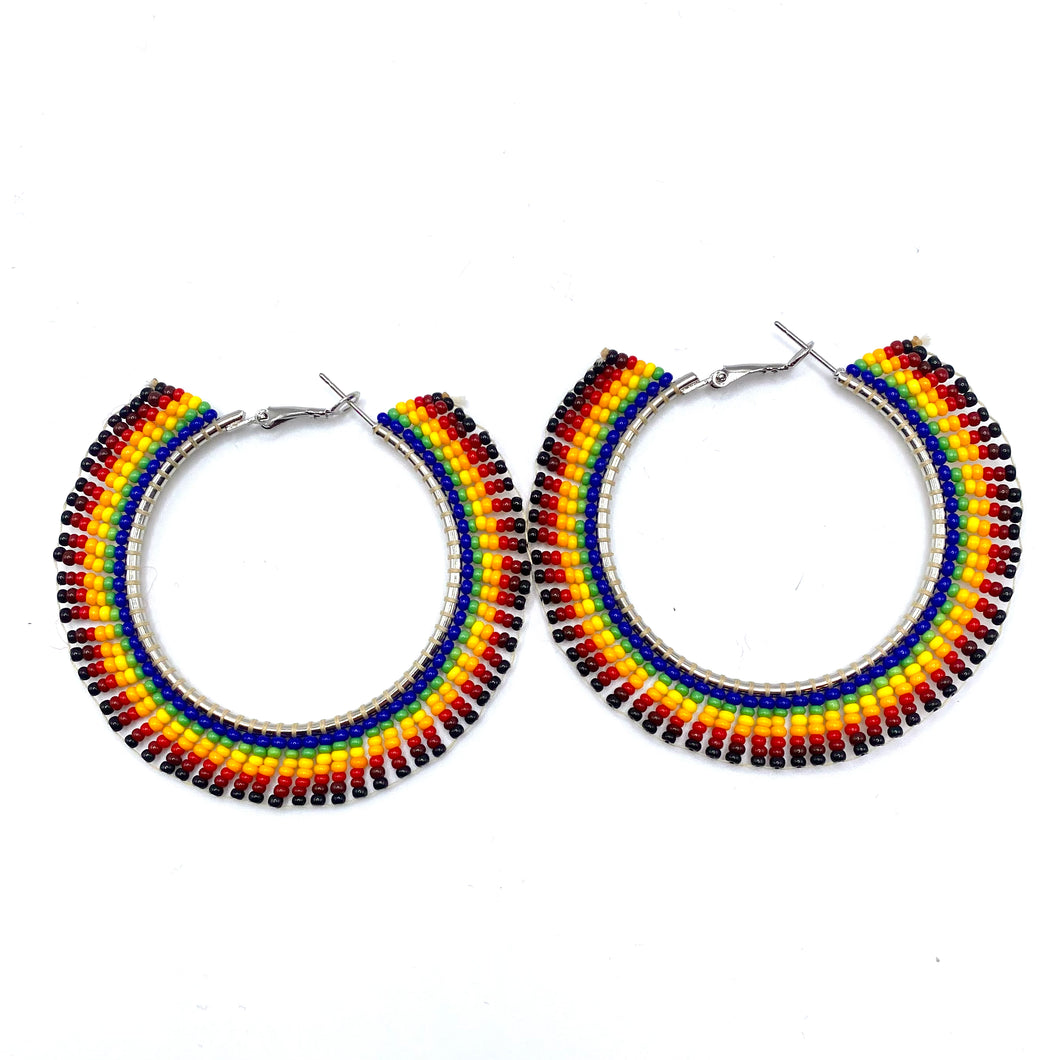 Rainbow Hoop Earrings
