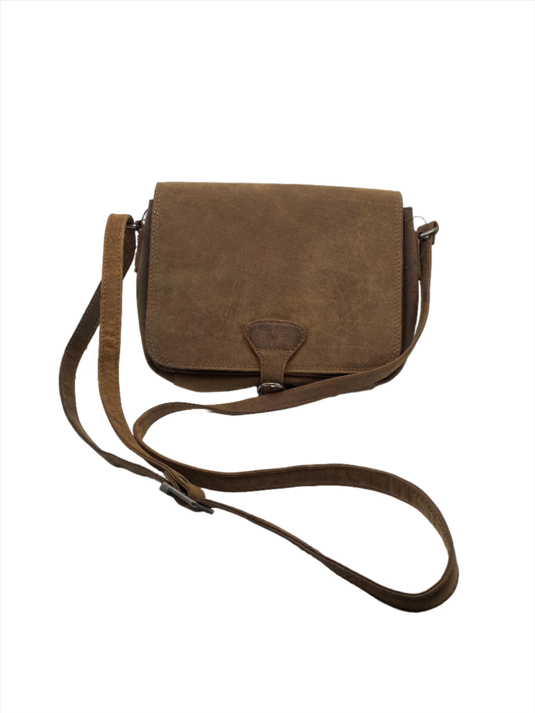 Adrian Klis Buffalo Hide Crossbody Bag With Snap