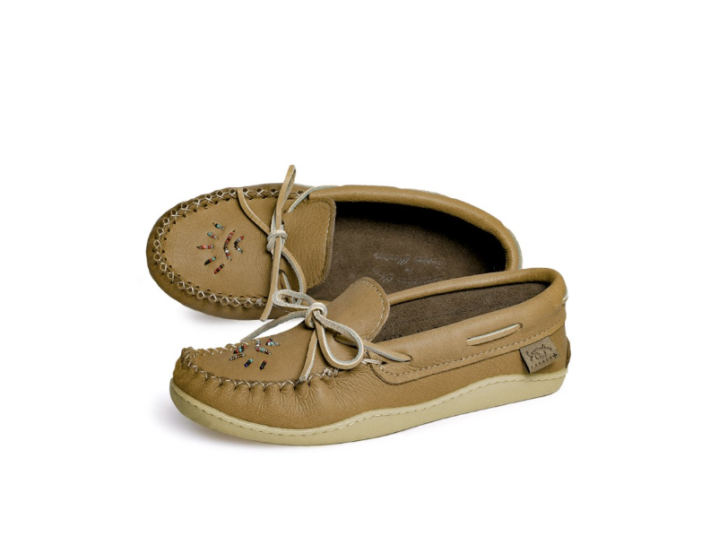 Laurentian Chief | Women's Beaded Moosehide Moccasins #KB8318