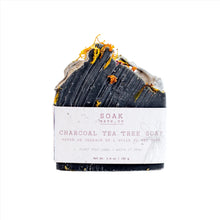 Load image into Gallery viewer, SOAK Bath Co | Charcoal Tea Tree Soap
