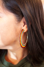 Load image into Gallery viewer, Rainbow Hoop Earrings
