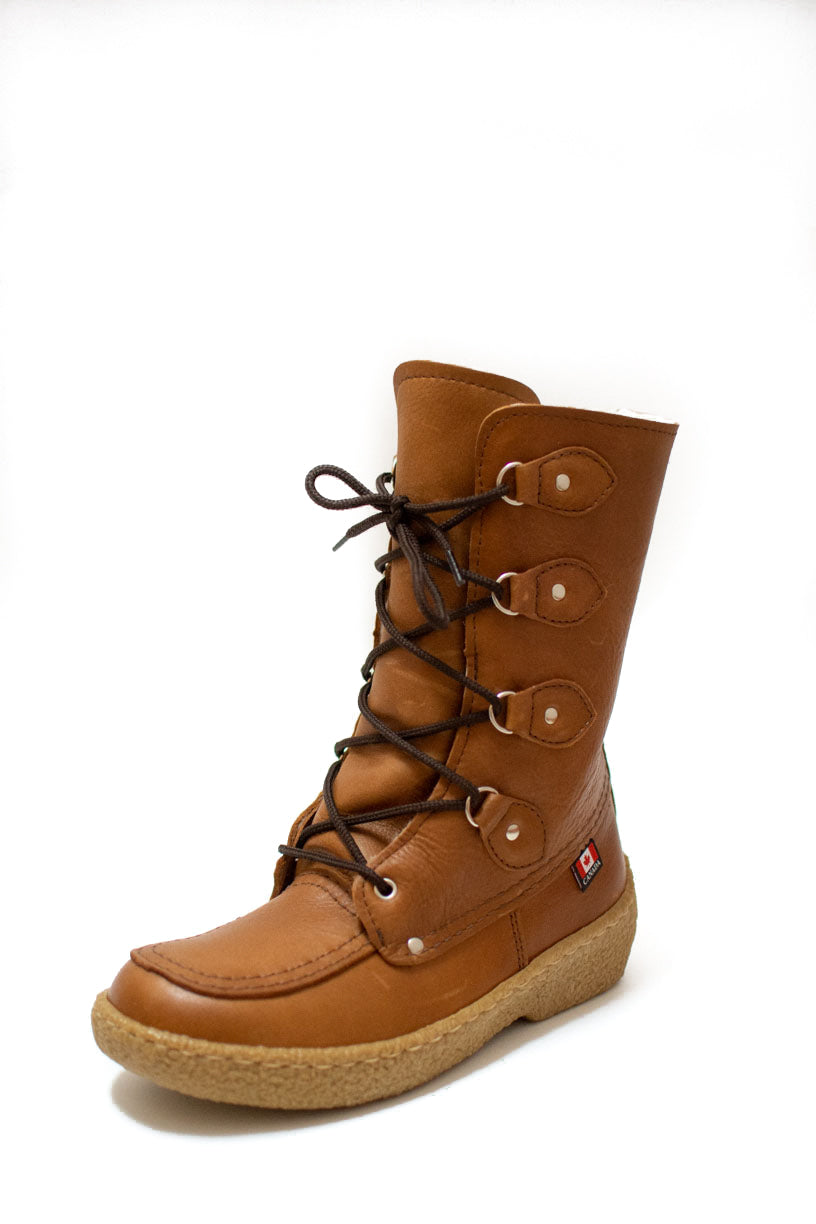 Women's Barbo Short Deerskin Boots Lined with Sheepskin – Peanut