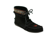 Load image into Gallery viewer, Beaded &quot;Concho&quot; Suede Ankle High Boot with Black Sole
