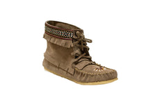 Load image into Gallery viewer, Beaded &quot;Concho&quot; Suede Ankle High Boot with Crepe Sole
