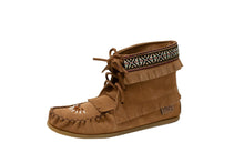 Load image into Gallery viewer, Beaded &quot;Concho&quot; Suede Ankle High Boot with Crepe Rubber Sole
