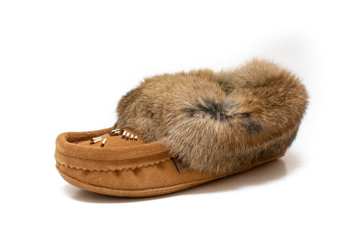 Women's Laurentian Chief Rabbit Fur and Suede Moccasins – The
