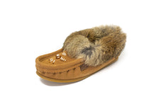 Load image into Gallery viewer, Women&#39;s Fur Suede Moccasins with Rubber Sole
