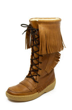 Load image into Gallery viewer, Men&#39;s Barbo Fringe Deerskin Boots - Peanut
