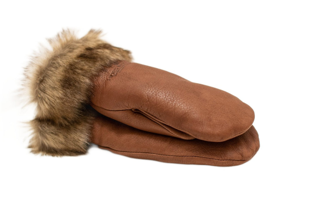 Hides in Hand Deerskin Mittens | Brown