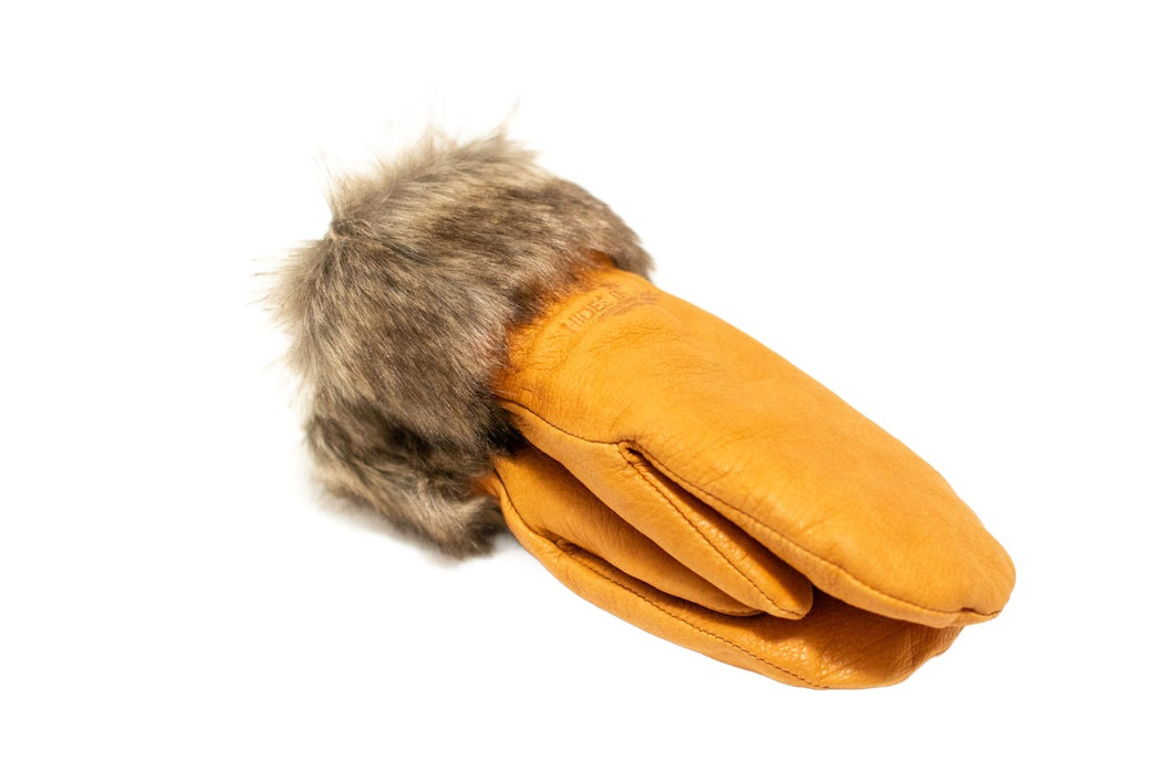 Hands in Hide Leather Mittens
