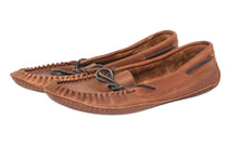 Load image into Gallery viewer, Laurentian Chief | Wakonsun Buffalo Hide Moccasins Peanut #1461
