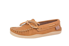 Load image into Gallery viewer, Men&#39;s Laurentian Chief Moosehide Moccasins with Rubber Sole
