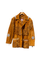 Load image into Gallery viewer, Beaded Leather Fringe Jacket
