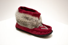 Load image into Gallery viewer, Women&#39;s Laurentian Chief &quot;Nuka&quot; Ankle High Suede Boots with Rabbit Fur Trim
