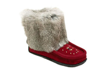 Load image into Gallery viewer, Women&#39;s Laurentian Chief Rabbit Fur and Suede &quot;Tsar&quot; Short Mukluk
