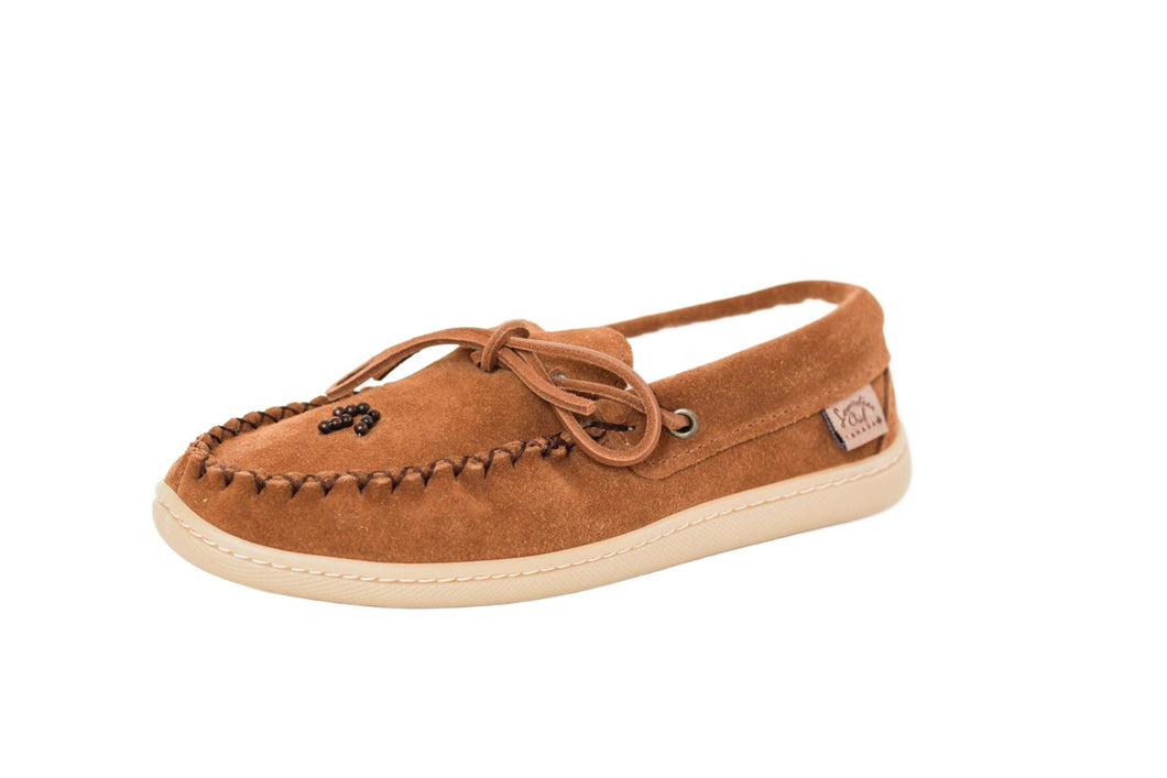 Women's Laurentian Chief Driving Moccasins with Rubber Sole & Poly-Fleece