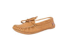 Load image into Gallery viewer, Women&#39;s Laurentian Chief Moosehide Moccasins with Sheepskin KB737
